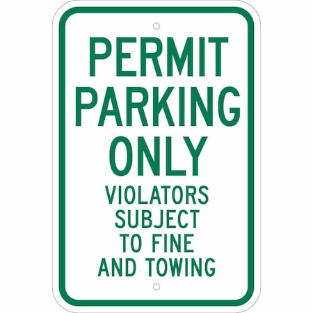 Brady Parking Sign, 18"H, 12"W, Aluminum, 113310 113310
